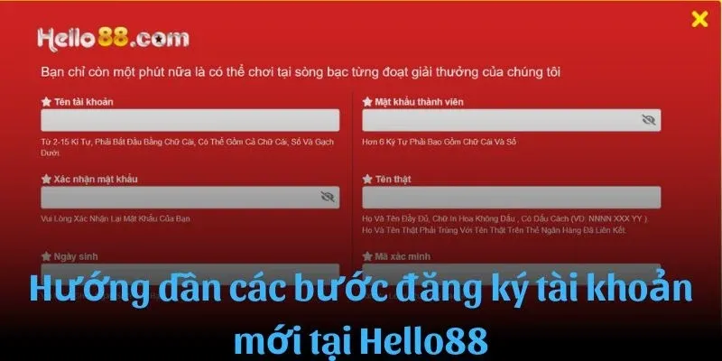 Chi tiết hướng dẫn đăng ký Hello88 trên thiết bị di động
