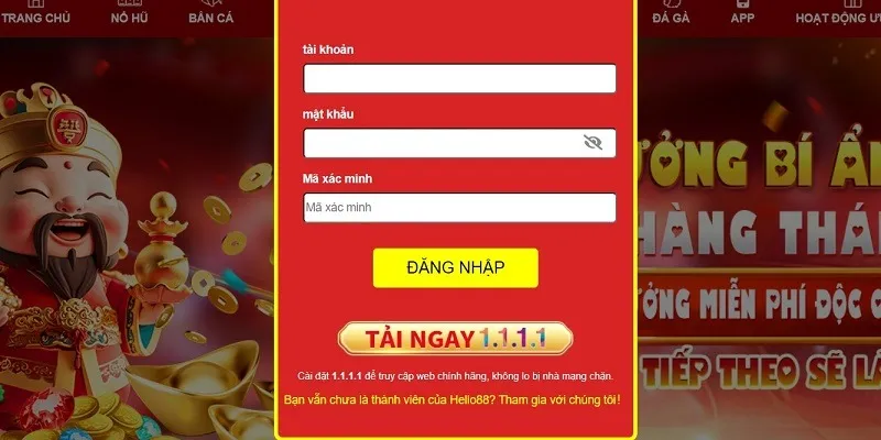Các bước đăng nhập vào Hello88 cơ bản